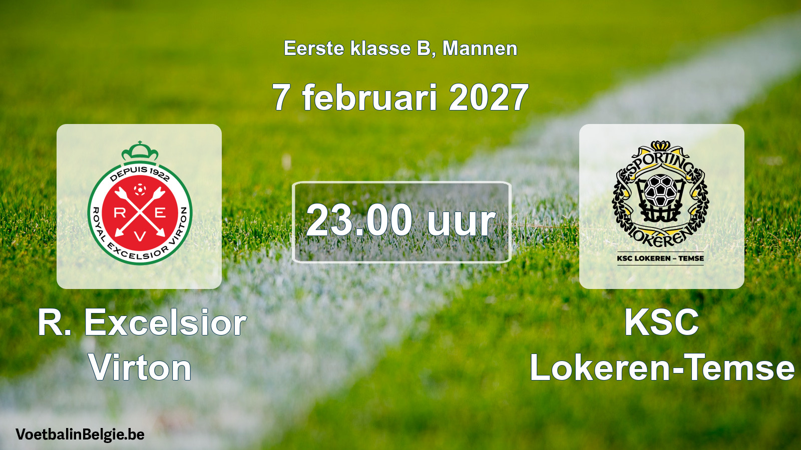 Geplande wedstrijd mannenvoetbal: R. Excelsior Virton - KSC Lokeren-Temse (7 februari 2027)