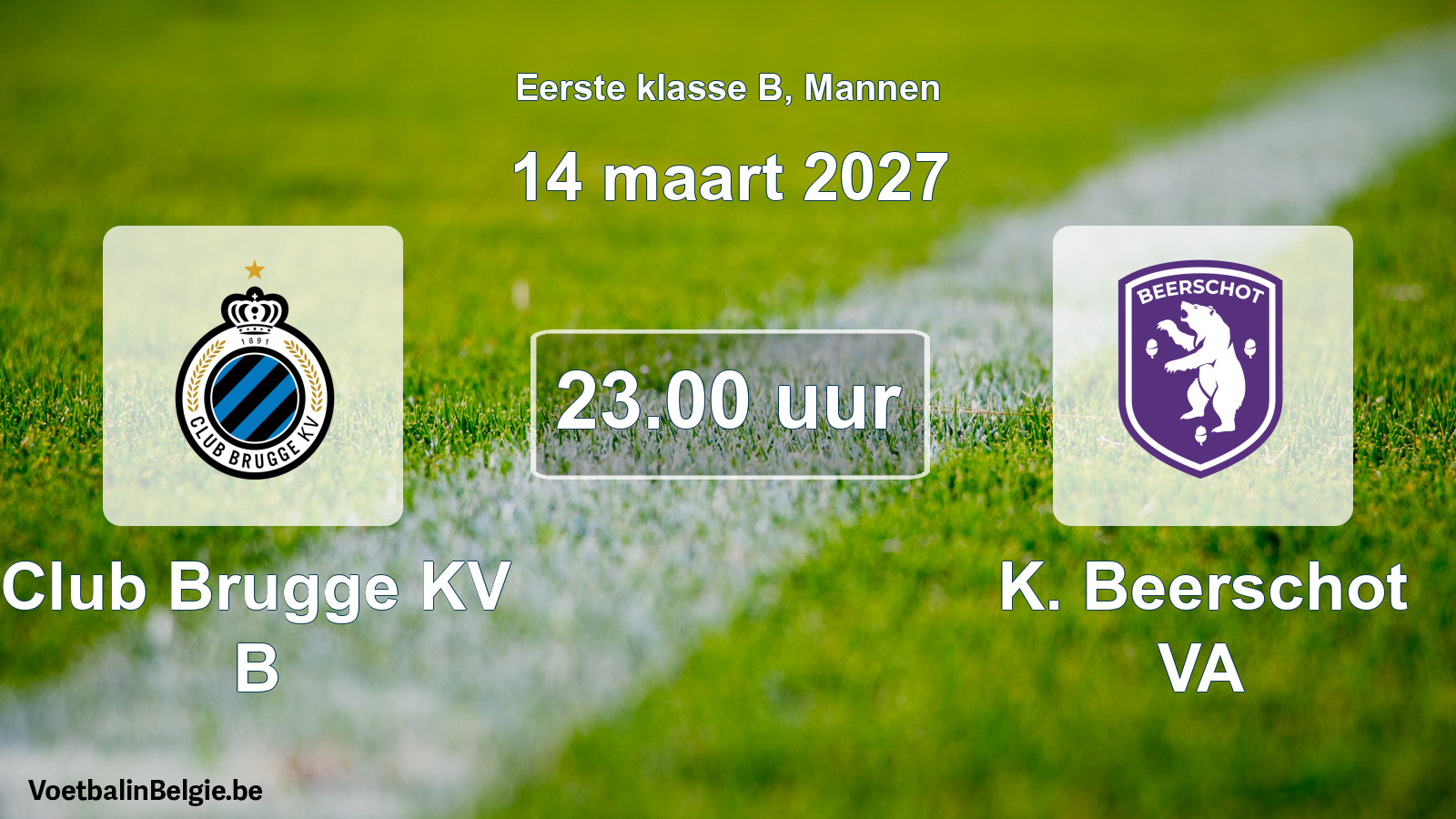Geplande wedstrijd mannenvoetbal: Club Brugge KV B - K. Beerschot VA (14 maart 2027)
