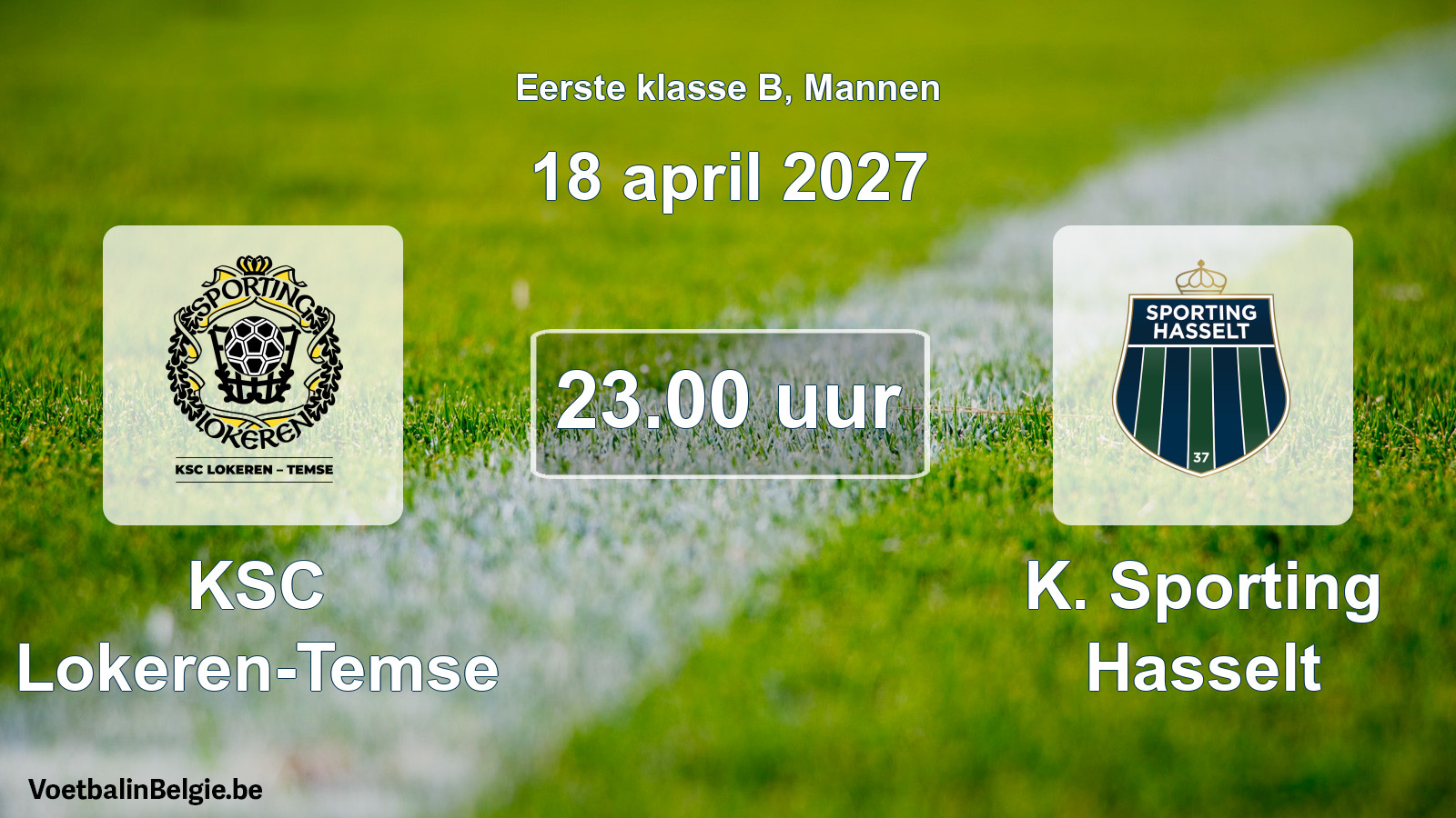 Geplande wedstrijd mannenvoetbal: KSC Lokeren-Temse - K. Sporting Hasselt (18 april 2027)