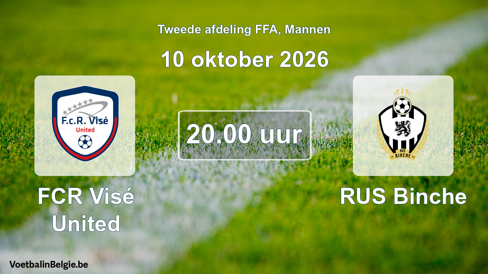 Geplande wedstrijd mannenvoetbal: FCR Visé United - RUS Binche (10 oktober 2026)
