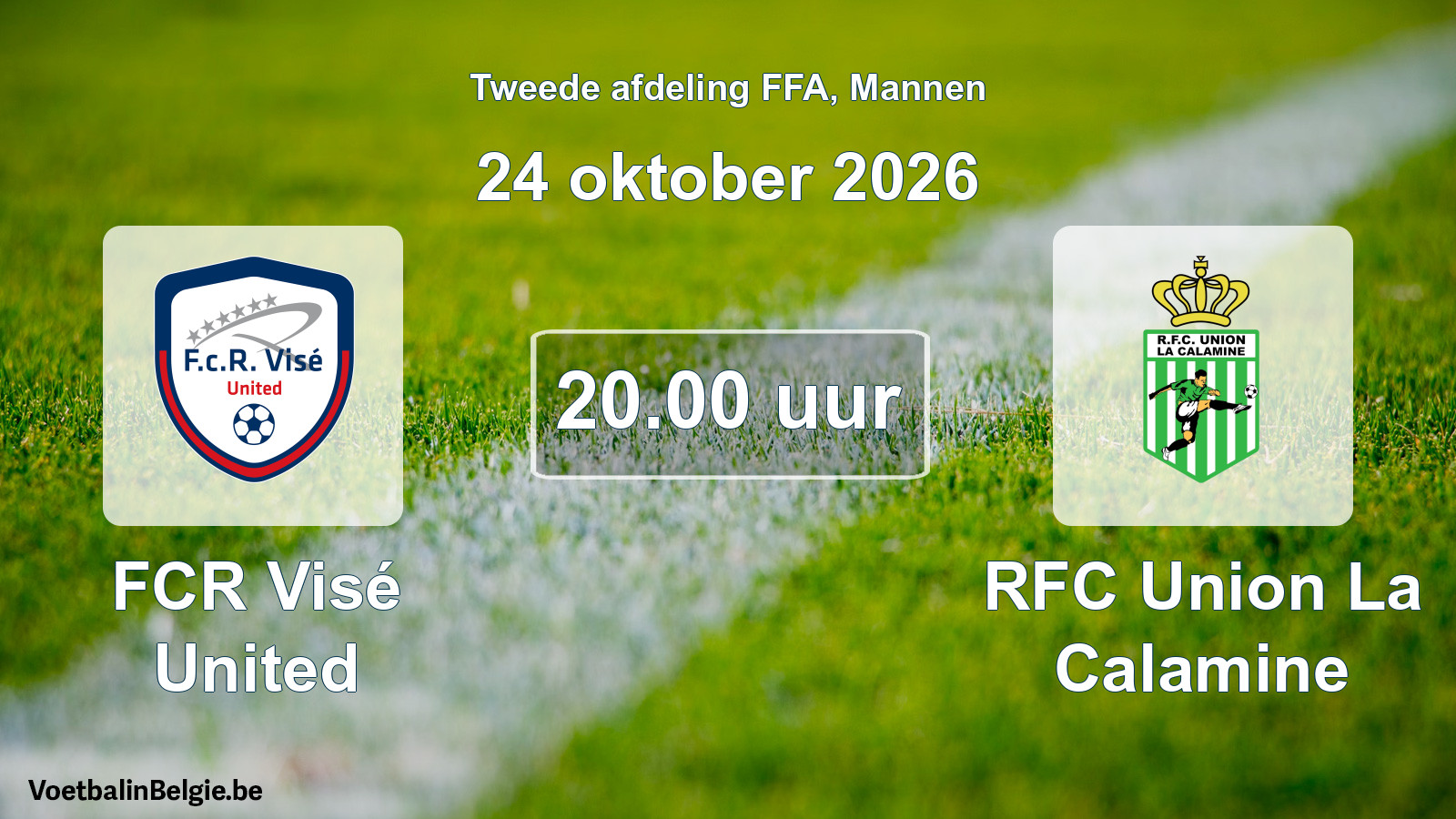 Geplande wedstrijd mannenvoetbal: FCR Visé United - RFC Union La Calamine (24 oktober 2026)