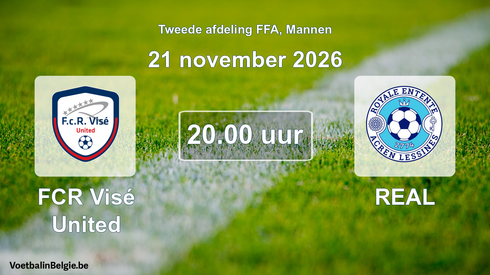Geplande wedstrijd mannenvoetbal: FCR Visé United - REAL (21 november 2026)