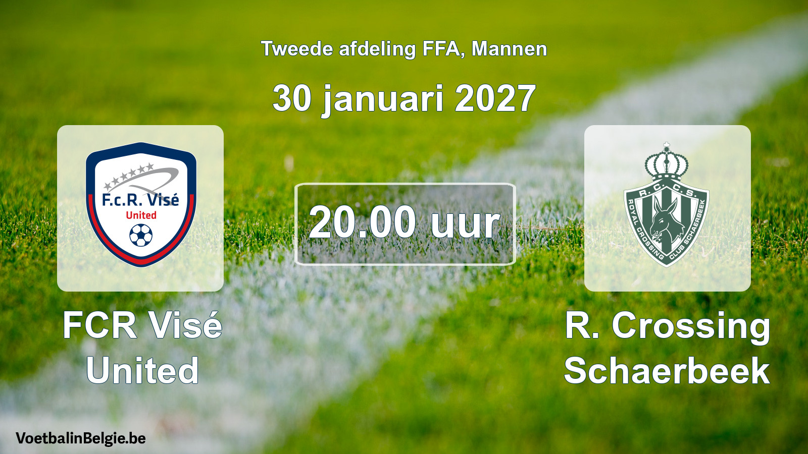 Geplande wedstrijd mannenvoetbal: FCR Visé United - R. Crossing Schaerbeek (30 januari 2027)