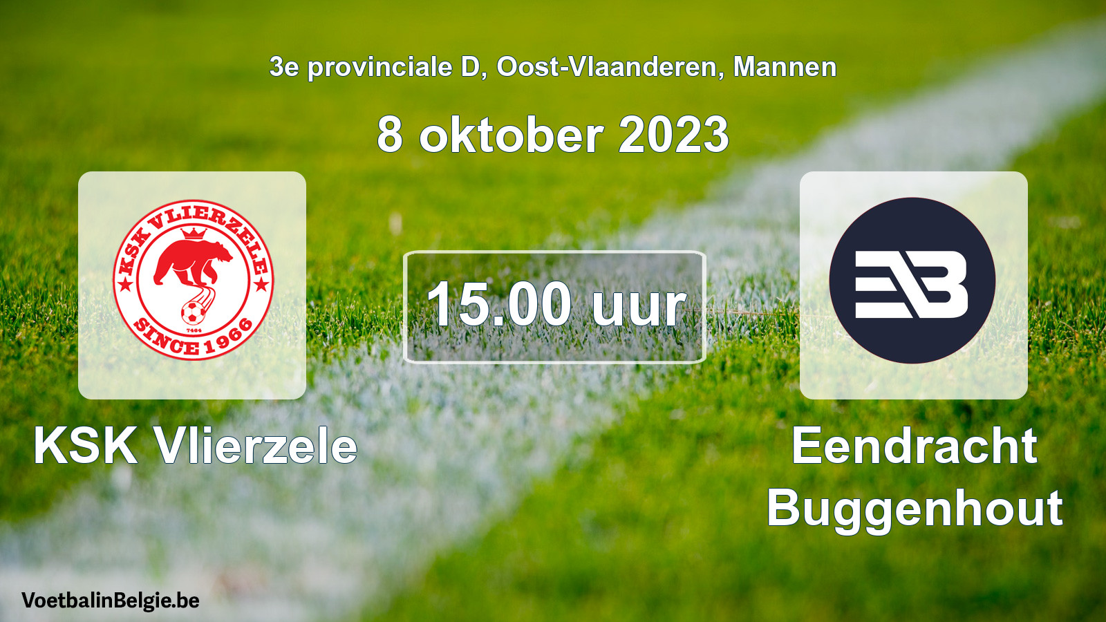 Scheduled match men football: KSK Vlierzele - Eendracht Buggenhout (8 October 2023)