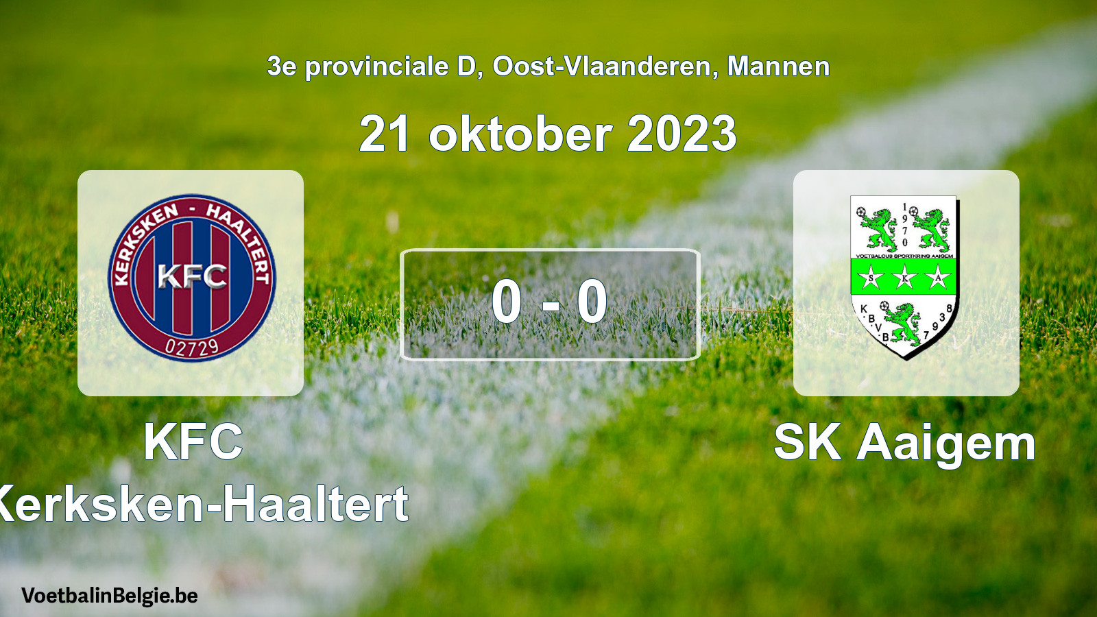 Gespeelde wedstrijd mannenvoetbal: KFC Kerksken-Haaltert - SK Aaigem 0 - 0 (21 oktober 2023)