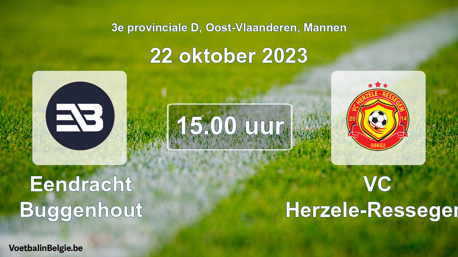 Scheduled match men football: Eendracht Buggenhout - VC Herzele-Ressegem (22 October 2023)