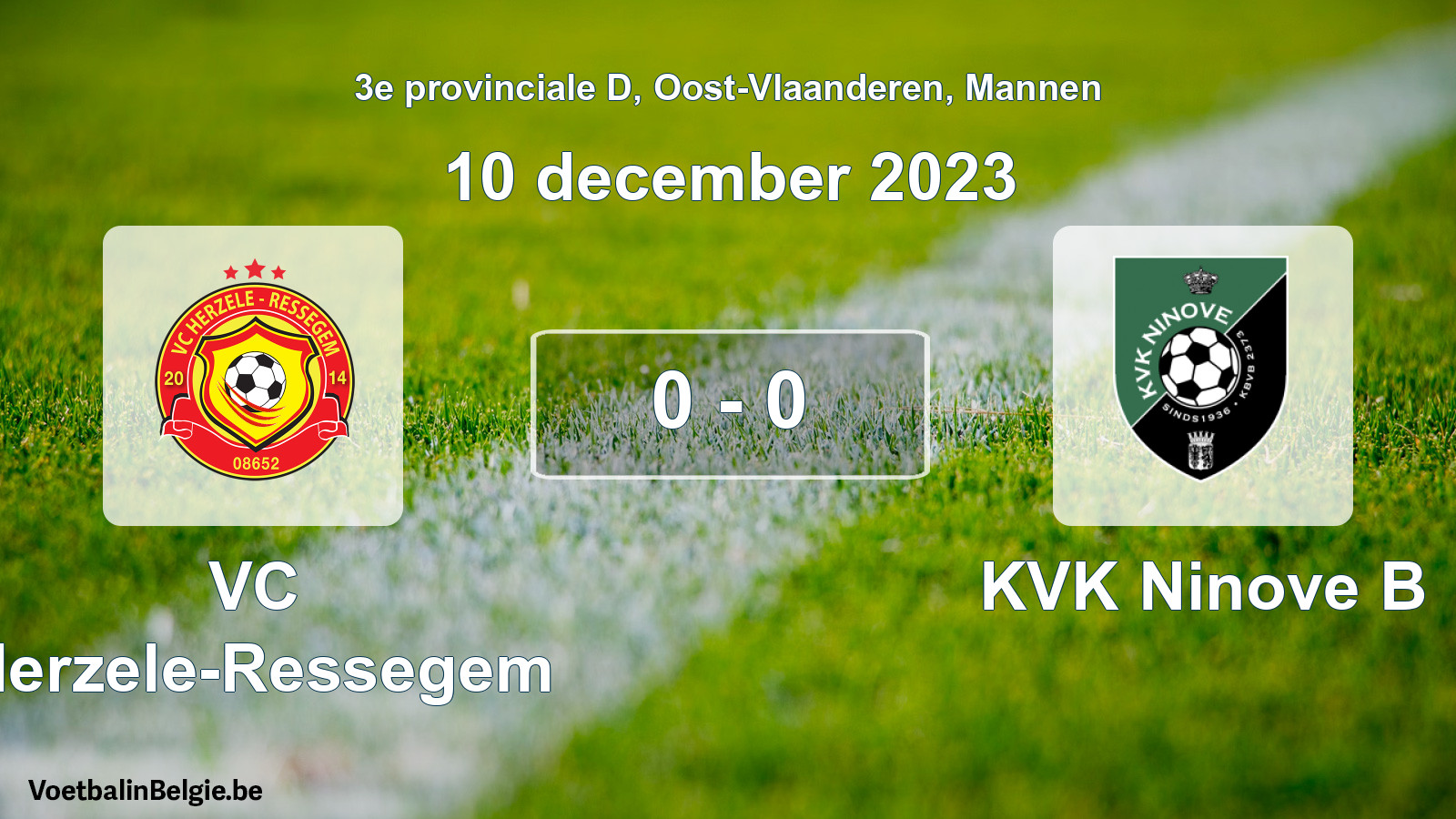 Gespeelde wedstrijd mannenvoetbal: VC Herzele-Ressegem - KVK Ninove B 0 - 0 (10 december 2023)