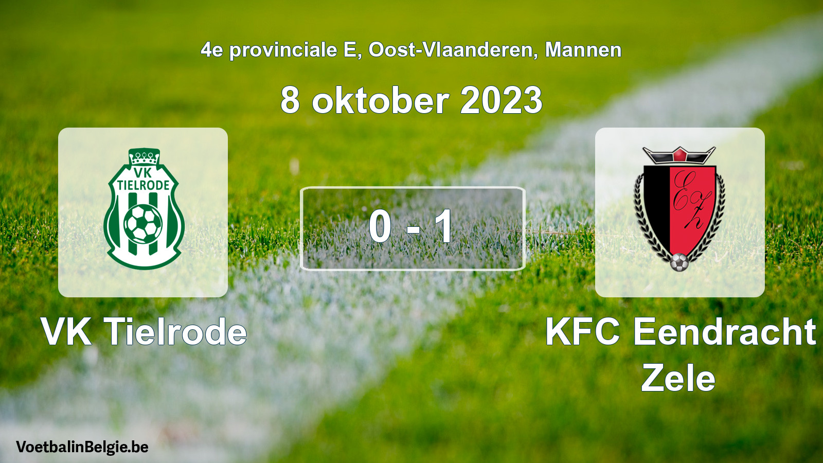 Gespeelde wedstrijd mannenvoetbal: VK Tielrode - KFC Eendracht Zele 0 - 1 (8 oktober 2023)