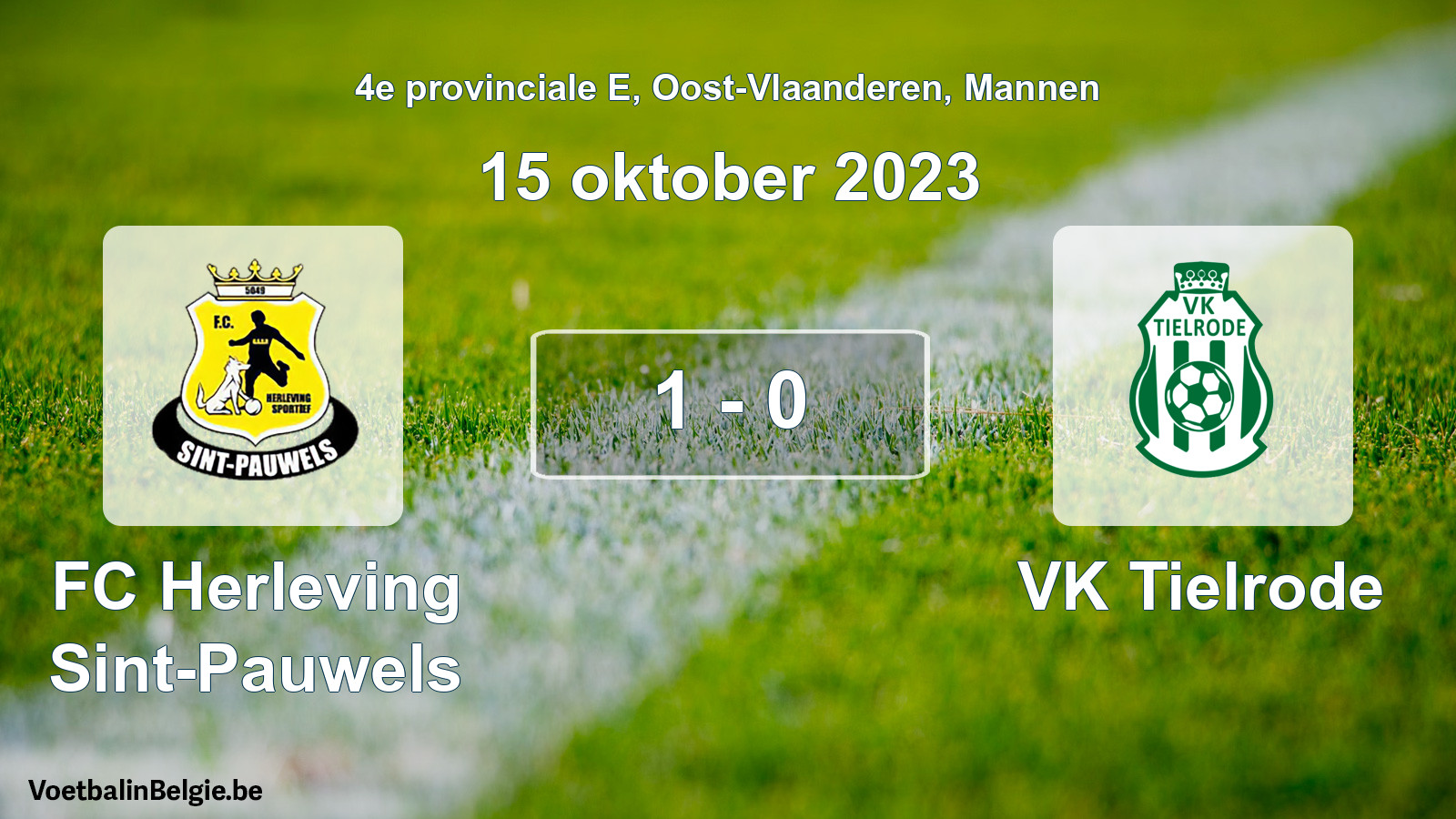 Gespeelde wedstrijd mannenvoetbal: FC Herleving Sint-Pauwels - VK Tielrode 1 - 0 (15 oktober 2023)