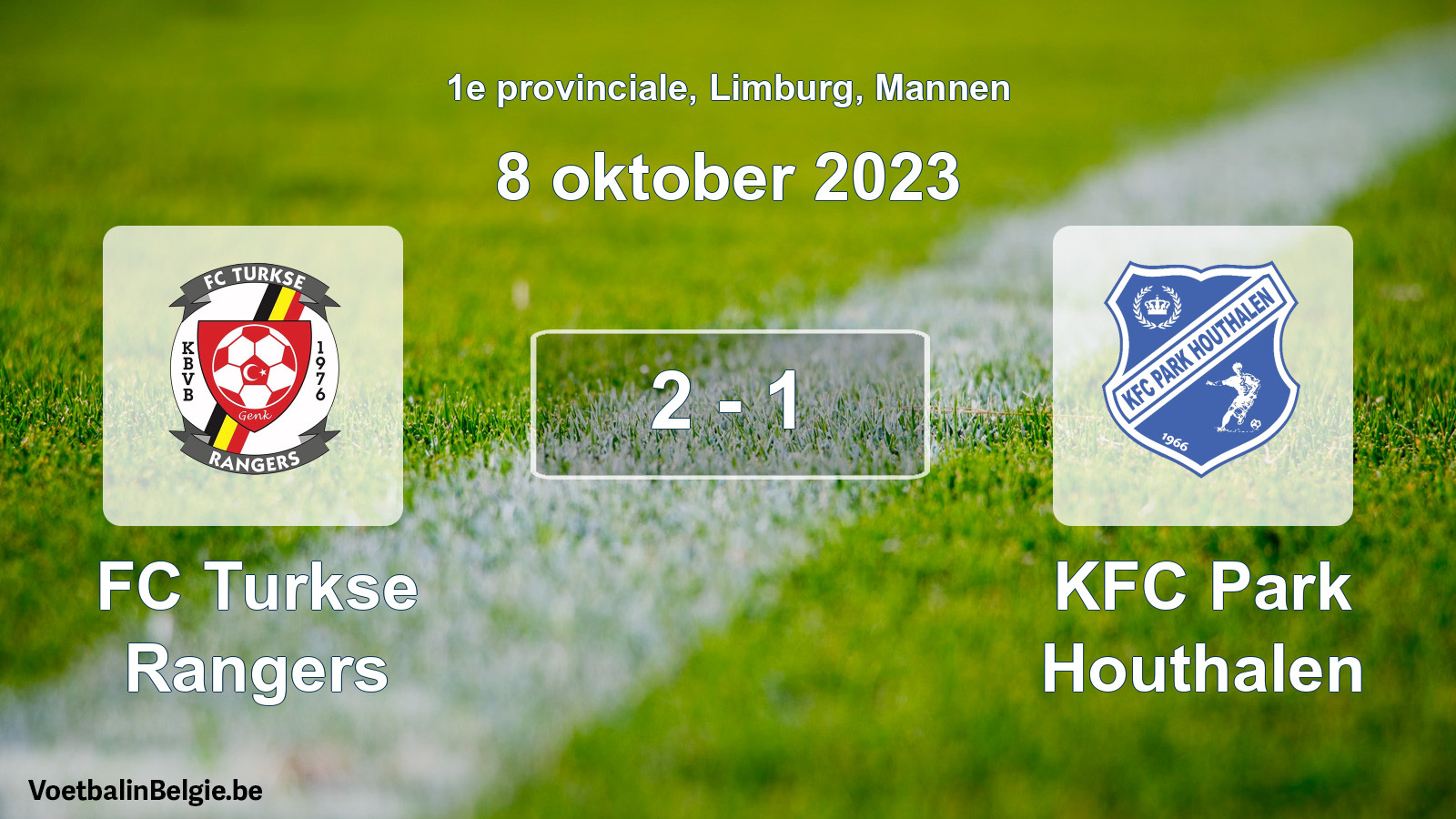 Gespeelde wedstrijd mannenvoetbal: FC Turkse Rangers - KFC Park Houthalen 2 - 1 (8 oktober 2023)